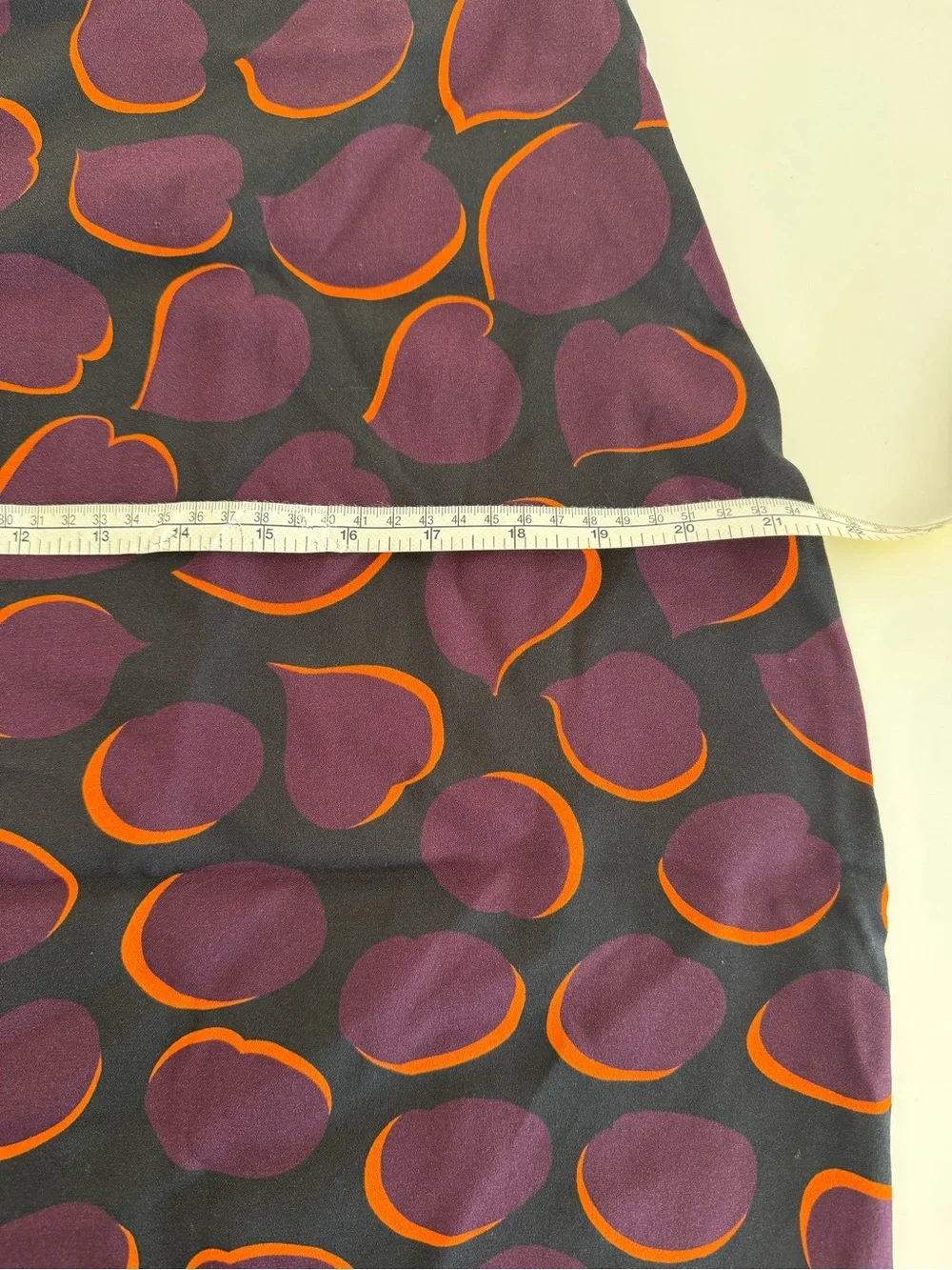 Marni Black Midi Skirt with Purple and Orange Pattern sz M - Picture 7 of 14